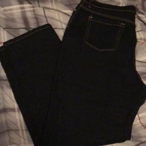 Dark denim jeans